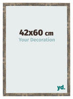 Photo Frame 42x60cm Blue Gold Melange MDF Bologna Front Size | Yourdecoration.com