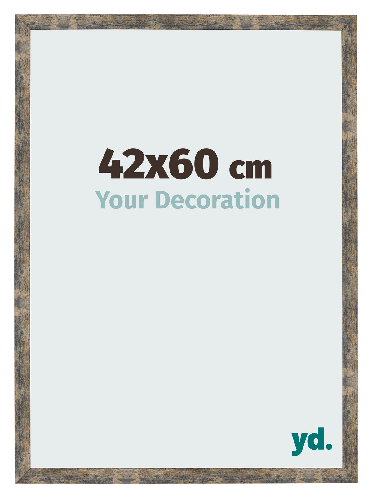 Photo Frame 42x60cm Blue Gold Melange MDF Bologna Front Size | Yourdecoration.com