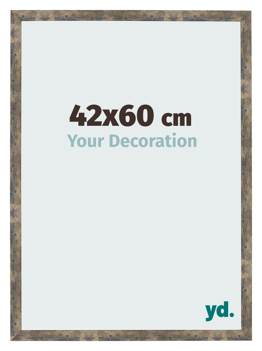 Photo Frame 42x60cm Blue Gold Melange MDF Bologna Front Size | Yourdecoration.com