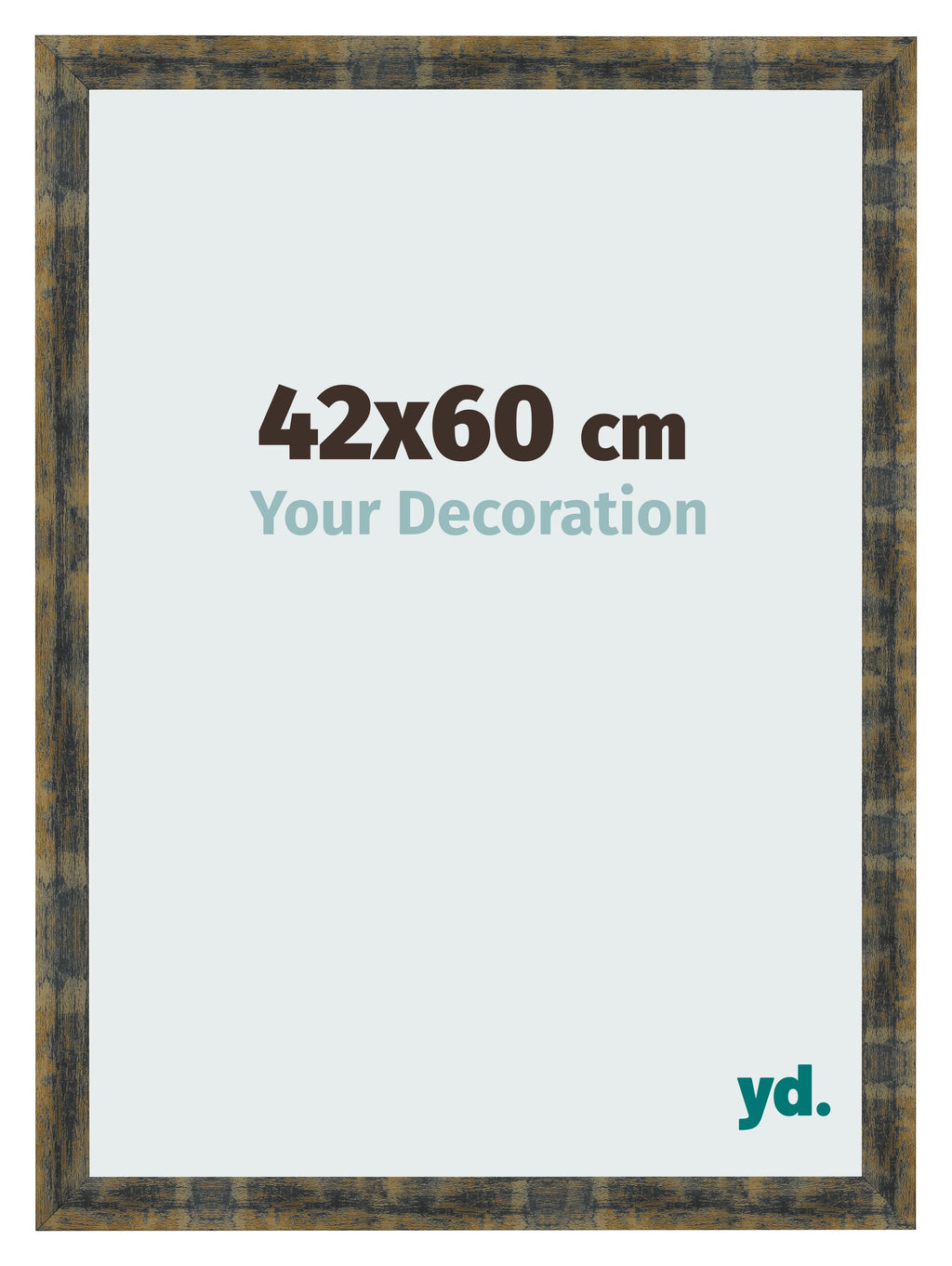 Photo Frame 42x60cm Blue Gold Melange MDF Pisa Front Size | Yourdecoration.com