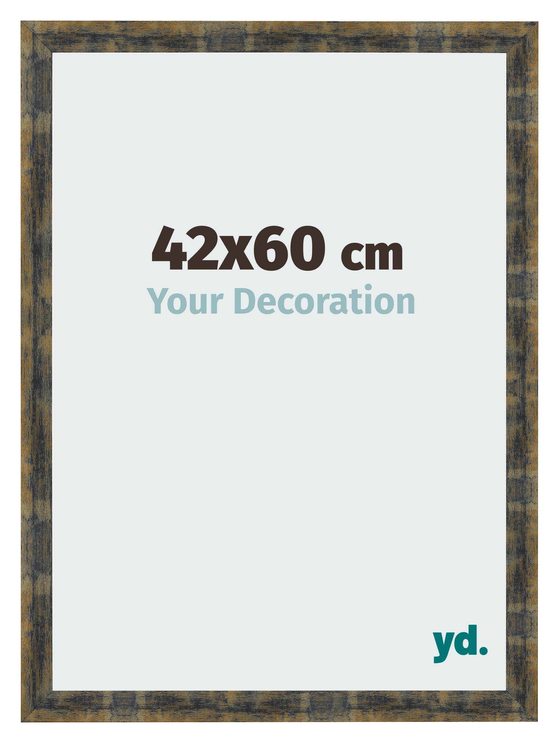 Photo Frame 42x60cm Blue Gold Melange MDF Pisa Front Size | Yourdecoration.com