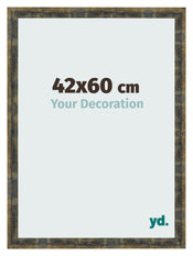 Photo Frame 42x60cm Blue Gold Melange MDF Pisa Front Size | Yourdecoration.com
