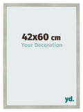 Photo Frame 42x60cm Silver Matte MDF Bologna Front Size | Yourdecoration.com