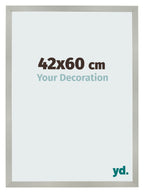 Photo Frame 42x60cm Silver Matte MDF Bologna Front Size | Yourdecoration.com