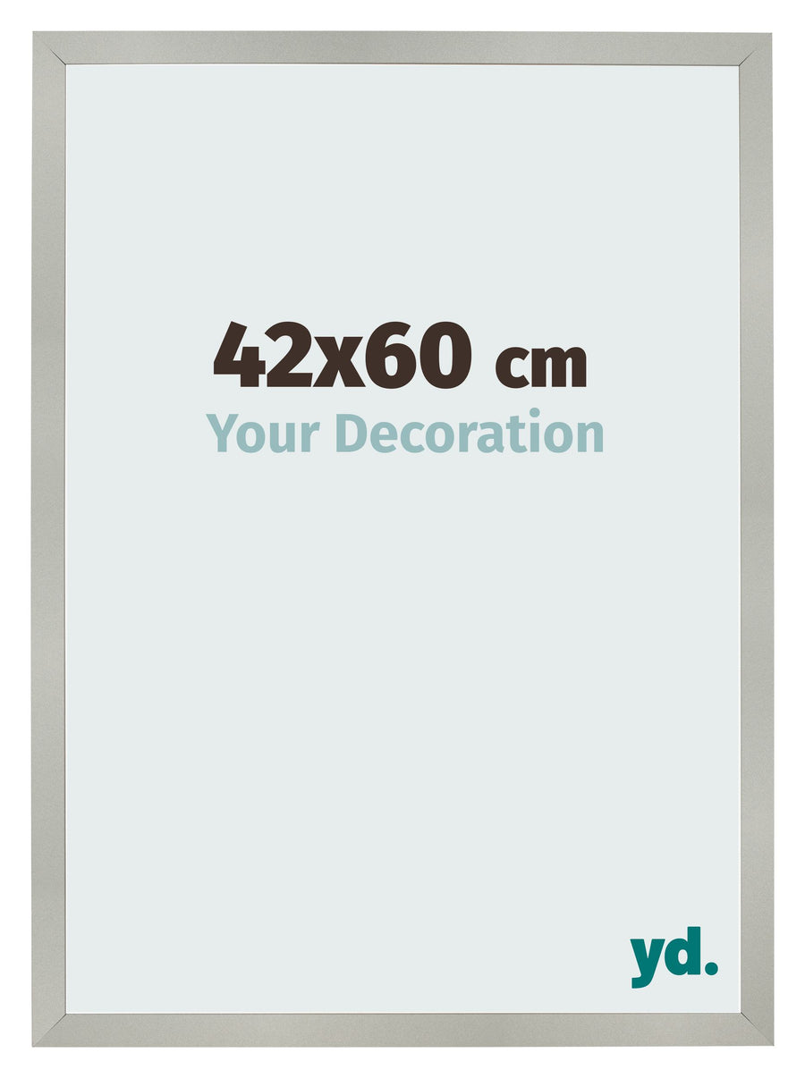 Photo Frame 42x60cm Silver Matte MDF Bologna Front Size | Yourdecoration.com