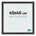 Photo Frame 45x45 cm Black Matte MDF Bologna Front Size | Yourdecoration.com