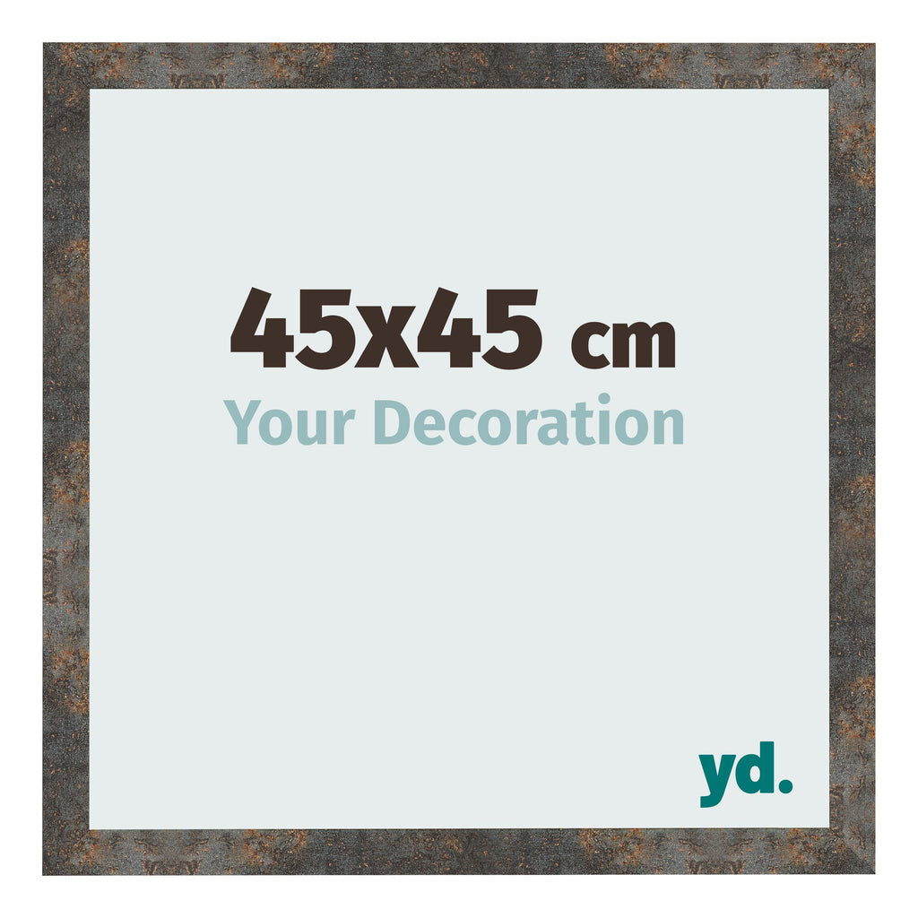 Photo Frame 45x45 cm Oxidized Metal MDF Bologna Front Size | Yourdecoration.com
