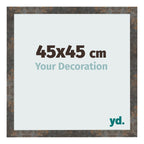 Photo Frame 45x45 cm Oxidized Metal MDF Bologna Front Size | Yourdecoration.com