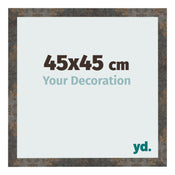Photo Frame 45x45 cm Oxidized Metal MDF Bologna Front Size | Yourdecoration.com