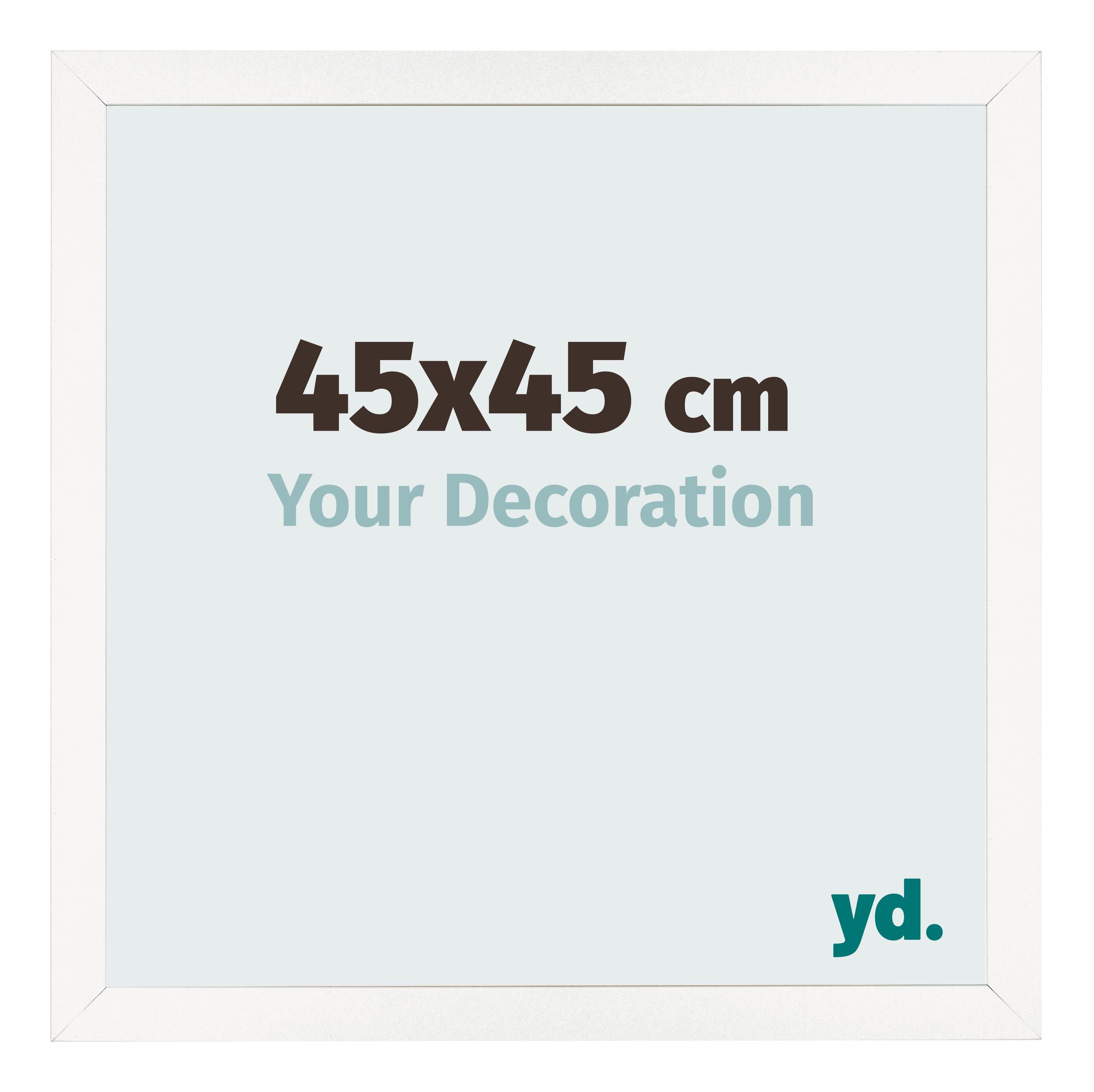 Photo Frame 45x45 cm White High Gloss MDF Bologna Front Size | Yourdecoration.com