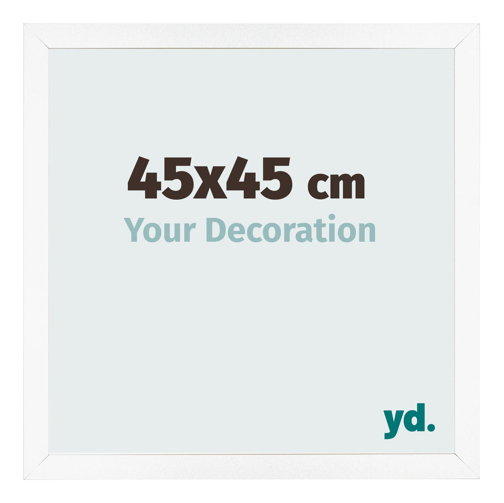 Photo Frame 45x45 cm White Matte MDF Bologna Front Size | Yourdecoration.com