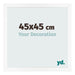 Photo Frame 45x45 cm White Matte MDF Bologna Front Size | Yourdecoration.com