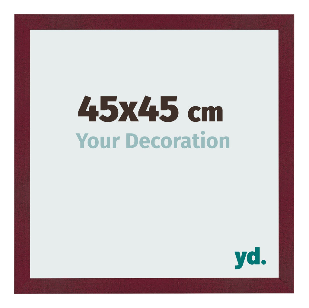 Photo Frame 45x45 cm Wine Red Swept MDF Bologna Front Size | Yourdecoration.com