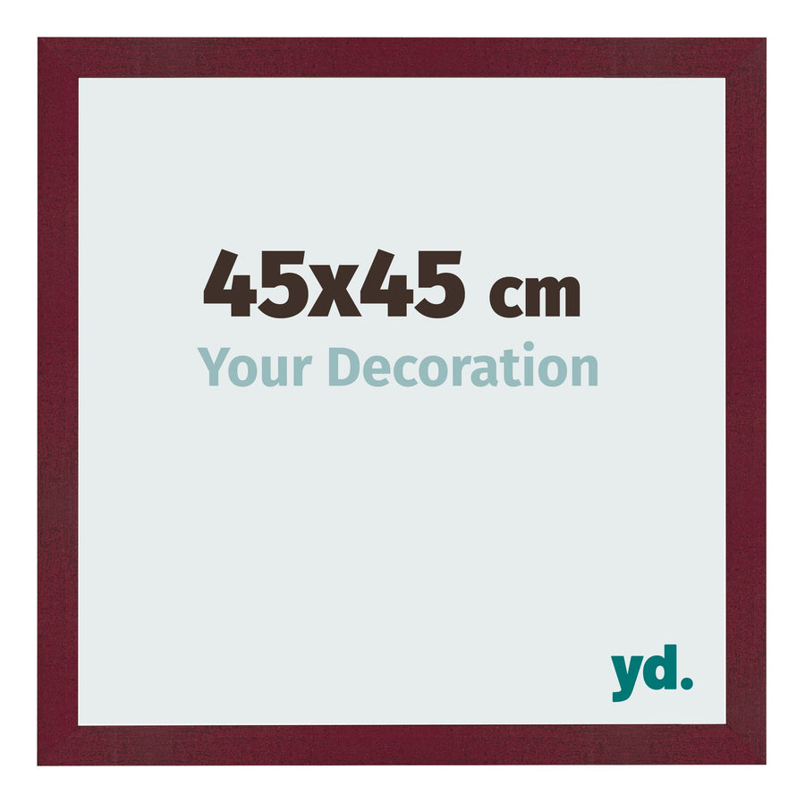 Photo Frame 45x45 cm Wine Red Swept MDF Bologna Front Size | Yourdecoration.com