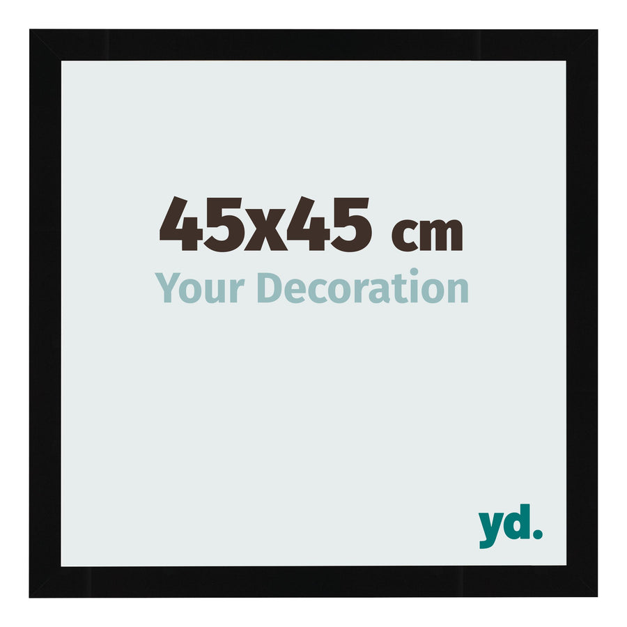 Photo Frame 45x45cm Black High Gloss MDF Bologna Front Size | Yourdecoration.com