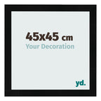 Photo Frame 45x45cm Black Silver Polished MDF Pisa Front Size | Yourdecoration.com