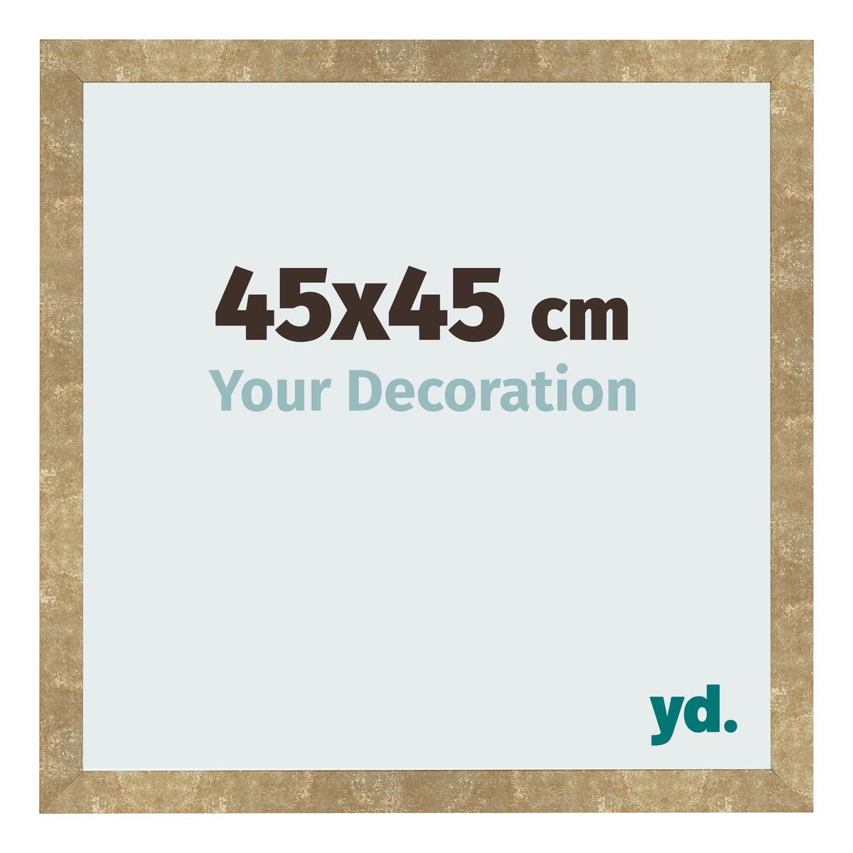 Photo Frame 45x45cm Gold Antique MDF Bologna Front Size | Yourdecoration.com