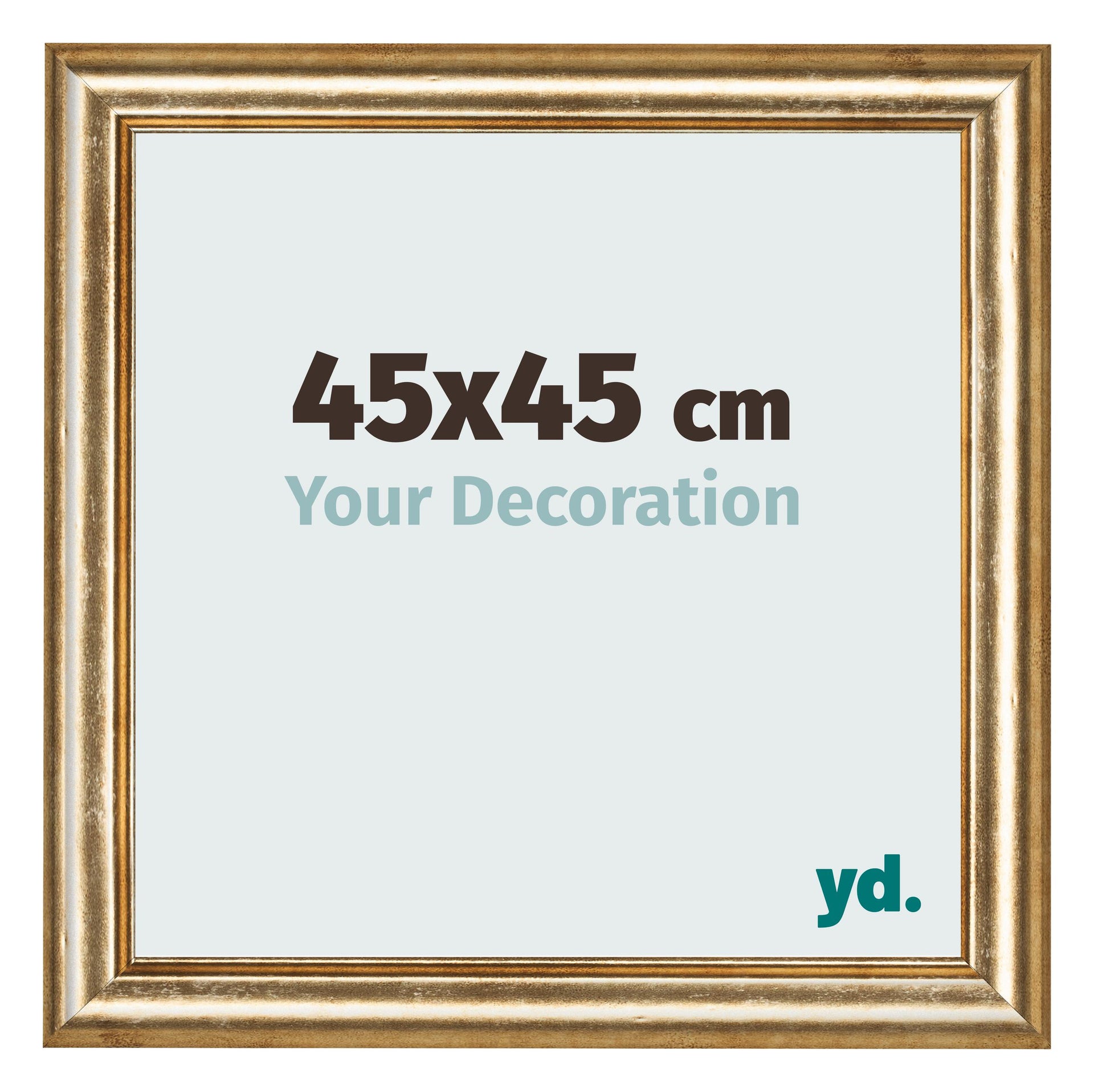 Photo Frame 45x45cm Gold Antique MDF Lazio Front Size | Yourdecoration.com