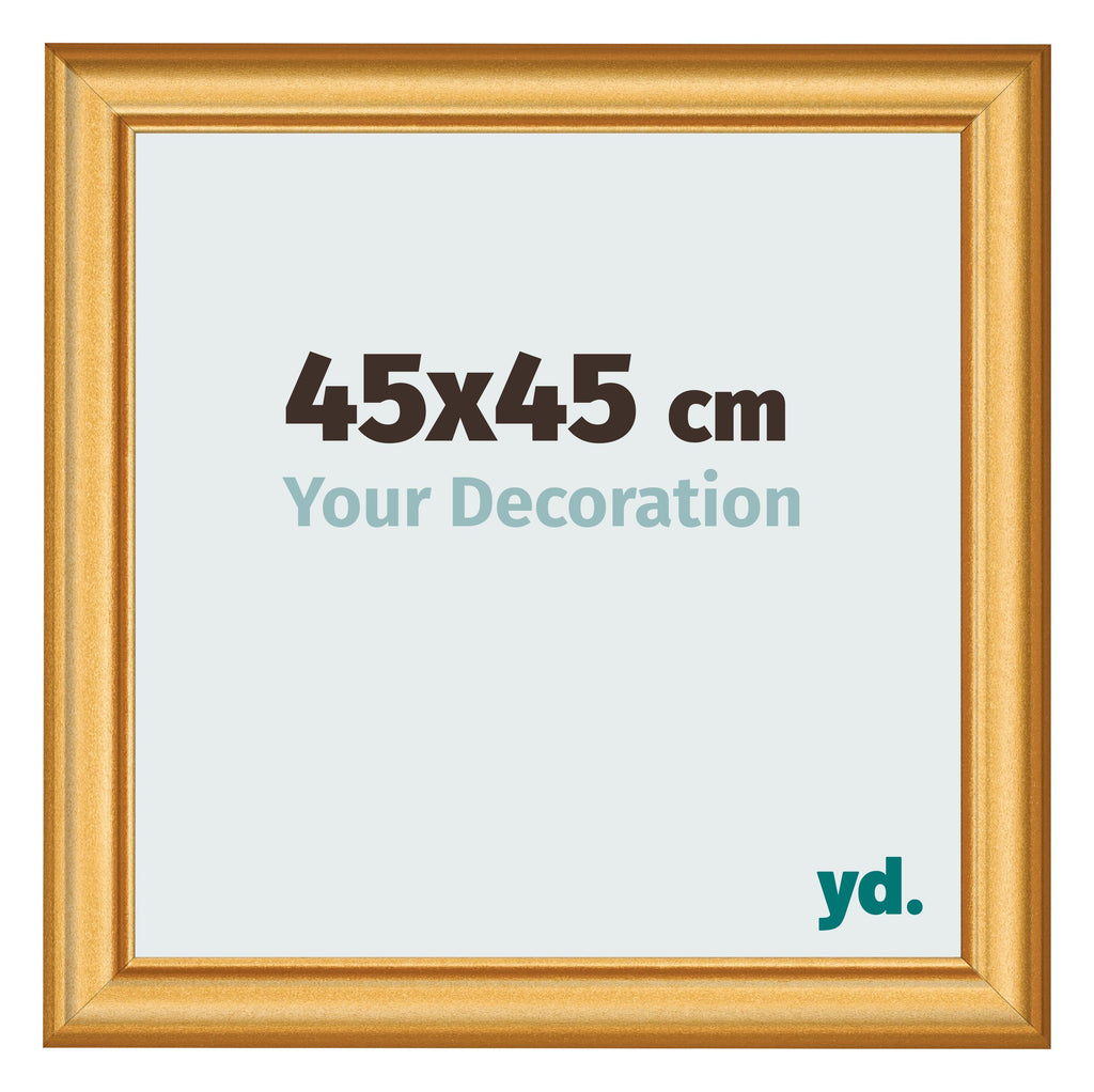 Photo Frame 45x45cm Gold Matte MDF Lazio Front Size | Yourdecoration.com