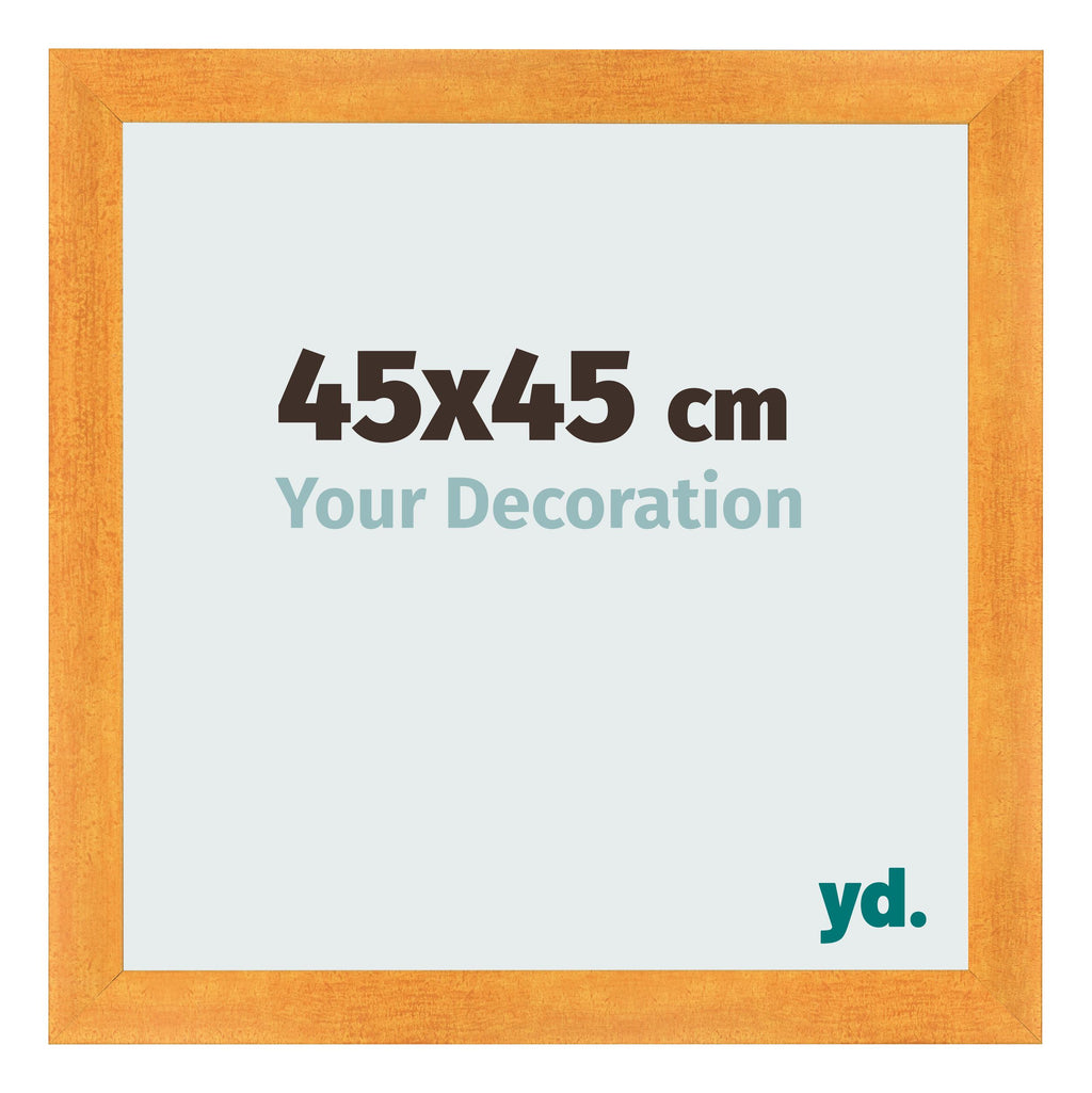 Photo Frame 45x45cm Orange MDF Pisa Front Size | Yourdecoration.com