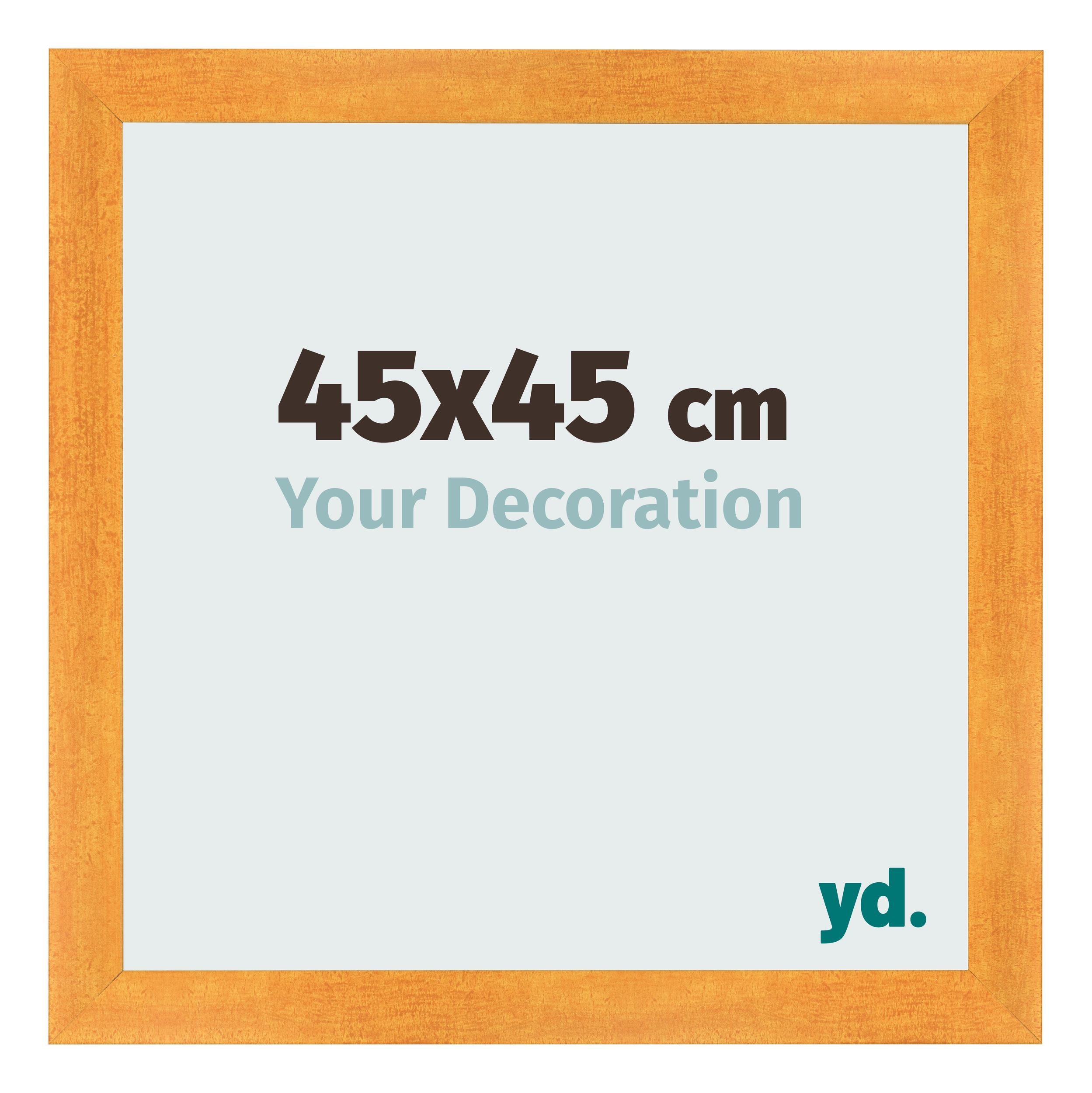 Photo Frame 45x45cm Orange MDF Pisa Front Size | Yourdecoration.com
