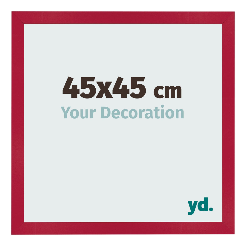 Photo Frame 45x45cm Red MDF Bologna Front Size | Yourdecoration.com
