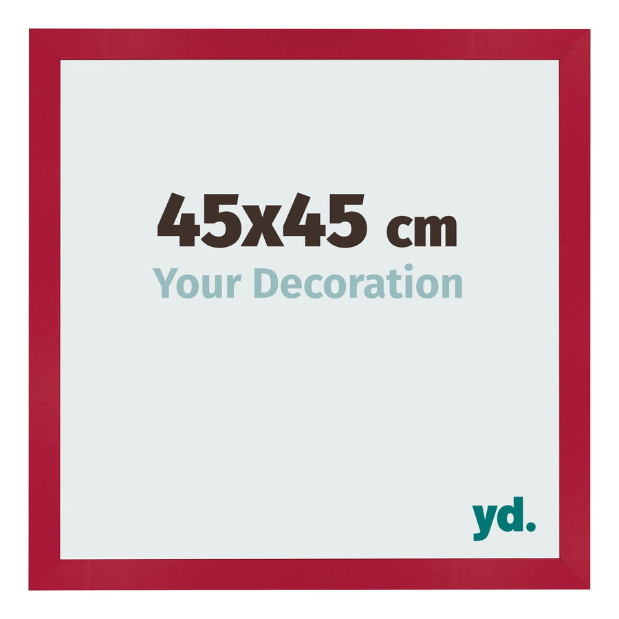 Photo Frame 45x45cm Red MDF Bologna Front Size | Yourdecoration.com