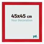 Photo Frame 45x45cm Red MDF Pisa Front Size | Yourdecoration.com