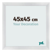 Photo Frame 45x45cm Silver Black Swept MDF Pisa Front Size | Yourdecoration.com