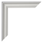 Photo Frame 45x45cm Silver Matte MDF Lazio Detail Corner | Yourdecoration.com