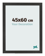 Photo Frame 45x60 cm Black Matte MDF Bologna Front Size | Yourdecoration.com