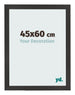 Photo Frame 45x60 cm Black Matte MDF Bologna Front Size | Yourdecoration.com