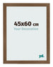 Photo Frame 45x60 cm Oak Rustic MDF Bologna Front Size | Yourdecoration.com