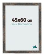 Photo Frame 45x60 cm Oxidized Metal MDF Bologna Front Size | Yourdecoration.com