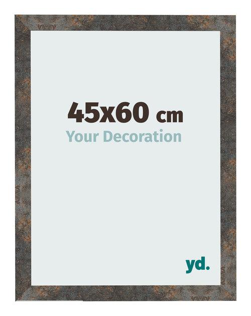 Photo Frame 45x60 cm Oxidized Metal MDF Bologna Front Size | Yourdecoration.com