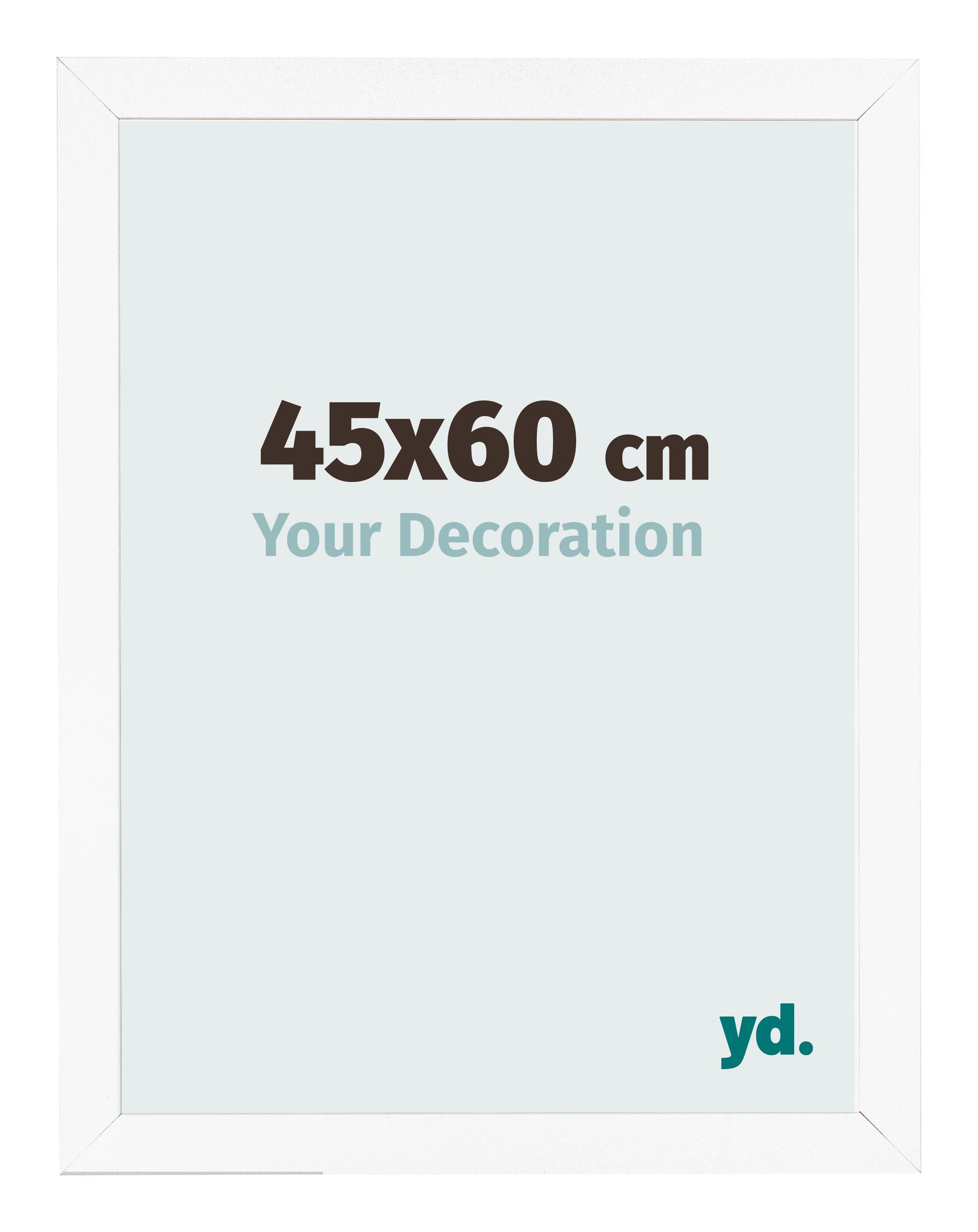 Photo Frame 45x60 cm White Matte MDF Bologna Front Size | Yourdecoration.com