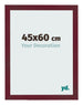 Photo Frame 45x60 cm Wine Red Swept MDF Bologna Front Size | Yourdecoration.com