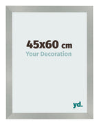 Photo Frame 45x60cm Aluminum Brushed MDF Bologna Front Size | Yourdecoration.com
