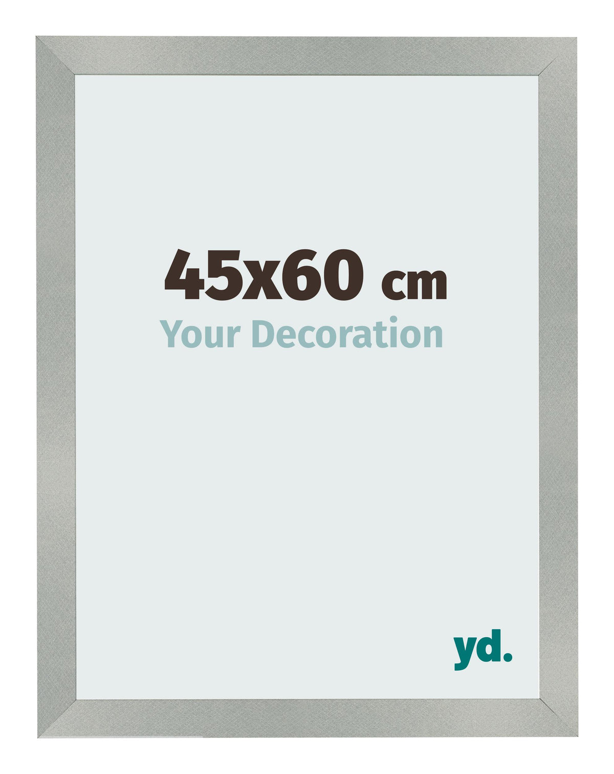 Photo Frame 45x60cm Aluminum Brushed MDF Bologna Front Size | Yourdecoration.com
