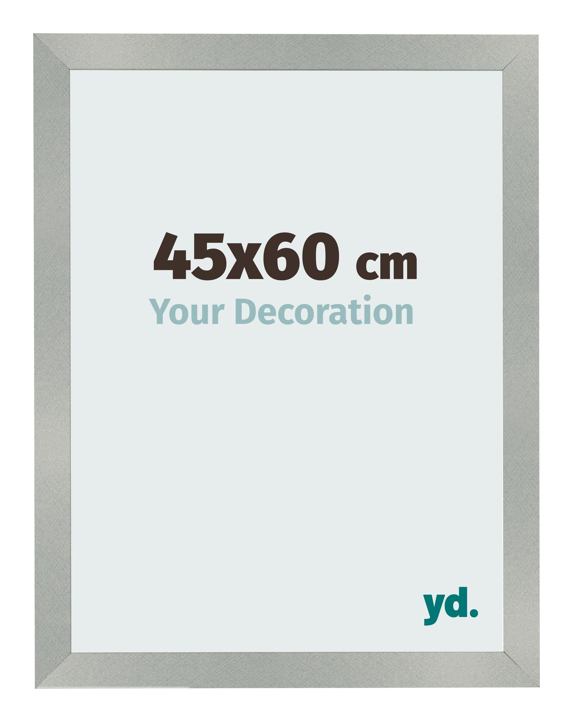 Photo Frame 45x60cm Aluminum Brushed MDF Bologna Front Size | Yourdecoration.com