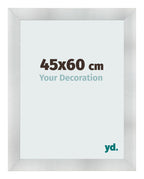 Photo Frame 45x60cm Aluminum Brushed MDF Pisa Front Size | Yourdecoration.com