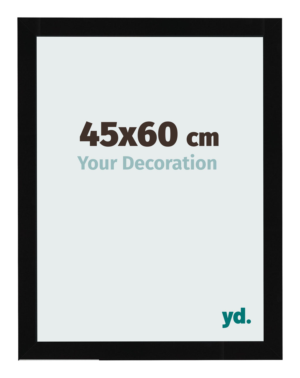 Photo Frame 45x60cm Black High Gloss MDF Bologna Front Size | Yourdecoration.com