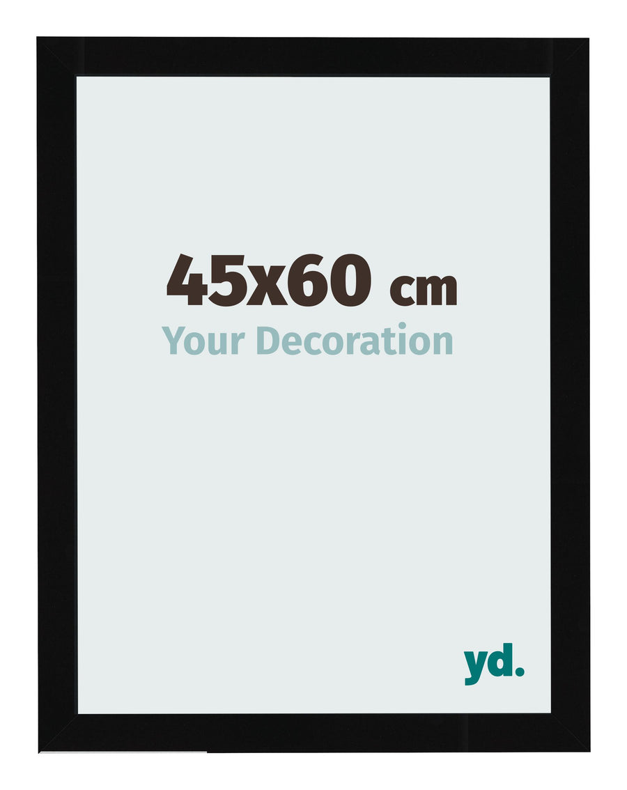 Photo Frame 45x60cm Black High Gloss MDF Bologna Front Size | Yourdecoration.com