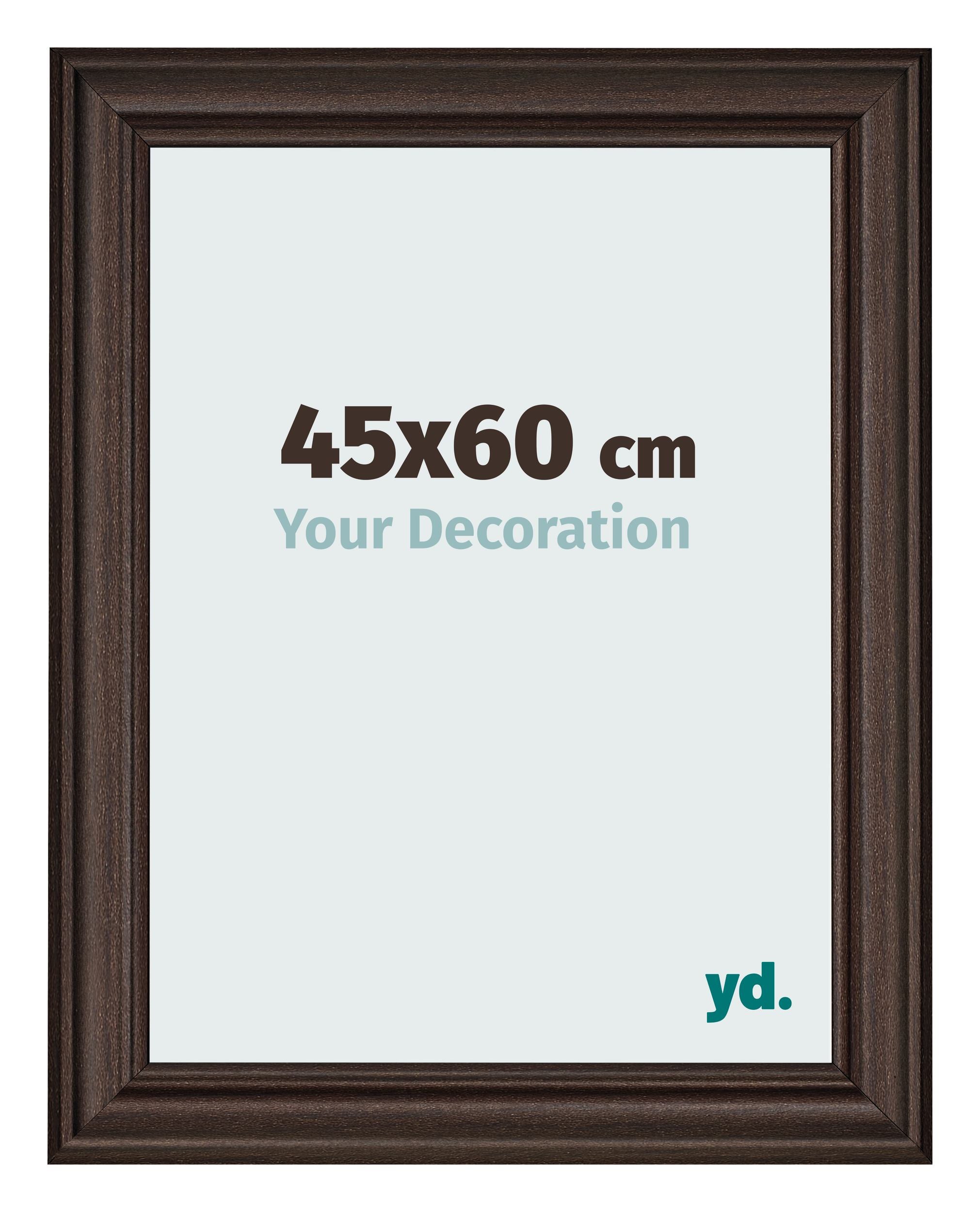 Photo Frame 45x60cm Oak Dark MDF Lazio Front Size | Yourdecoration.com