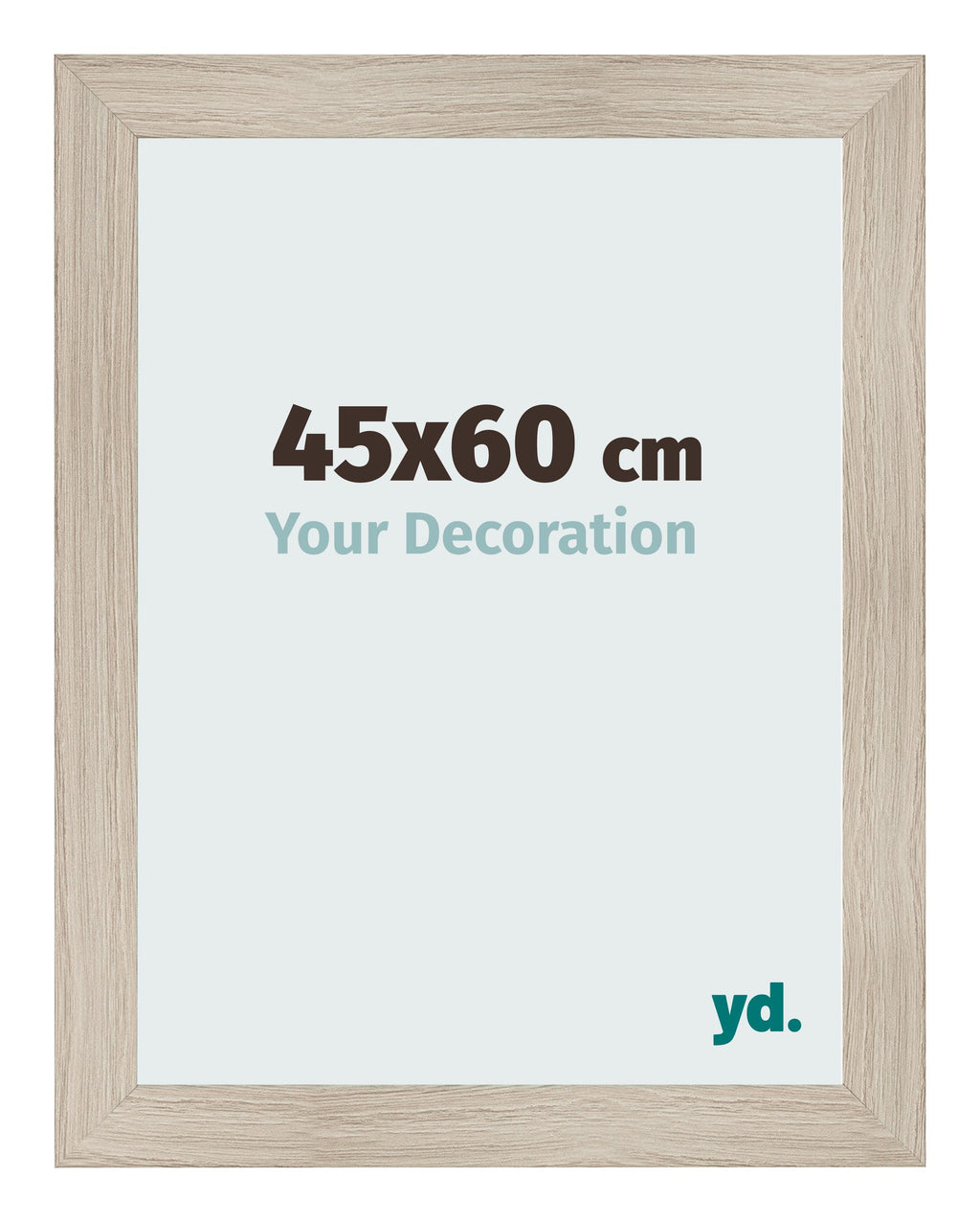 Photo Frame 45x60cm Oak Rustic MDF Pisa Front Size | Yourdecoration.com