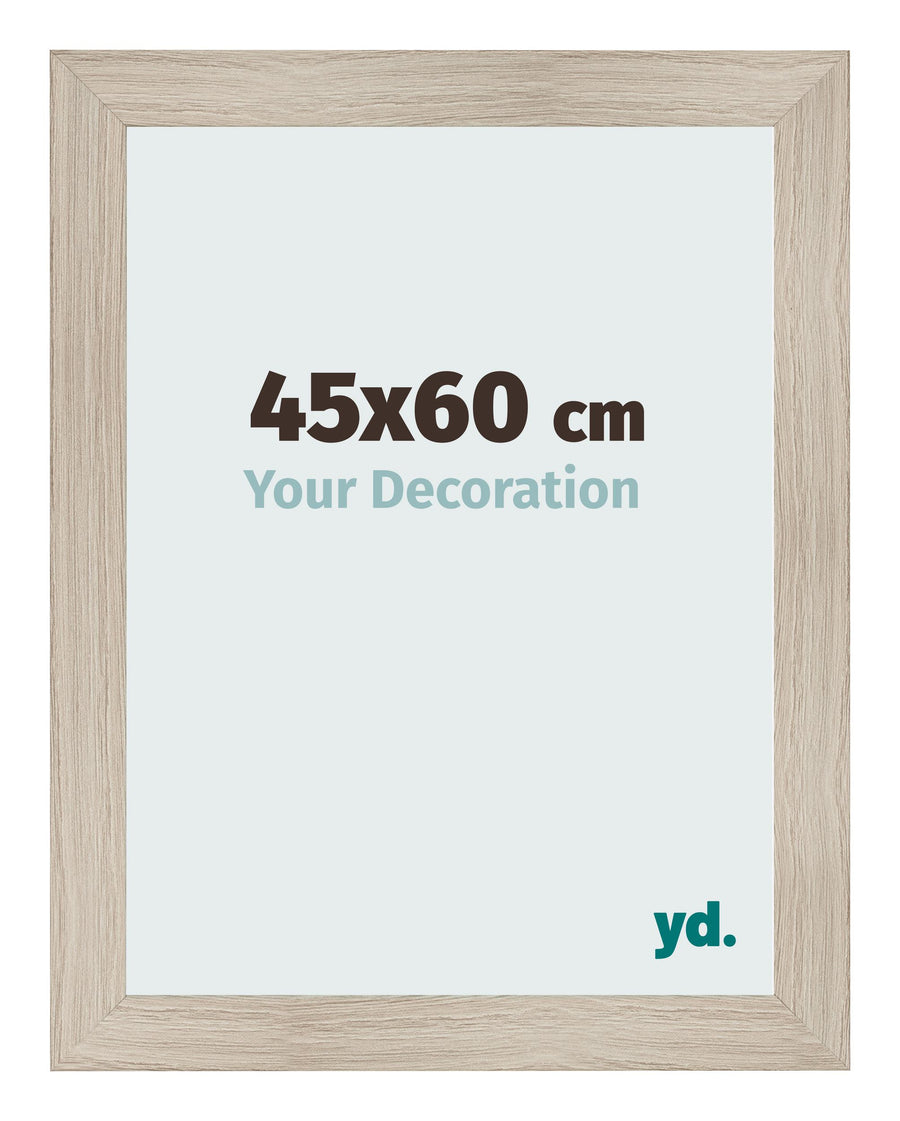 Photo Frame 45x60cm Oak Rustic MDF Pisa Front Size | Yourdecoration.com