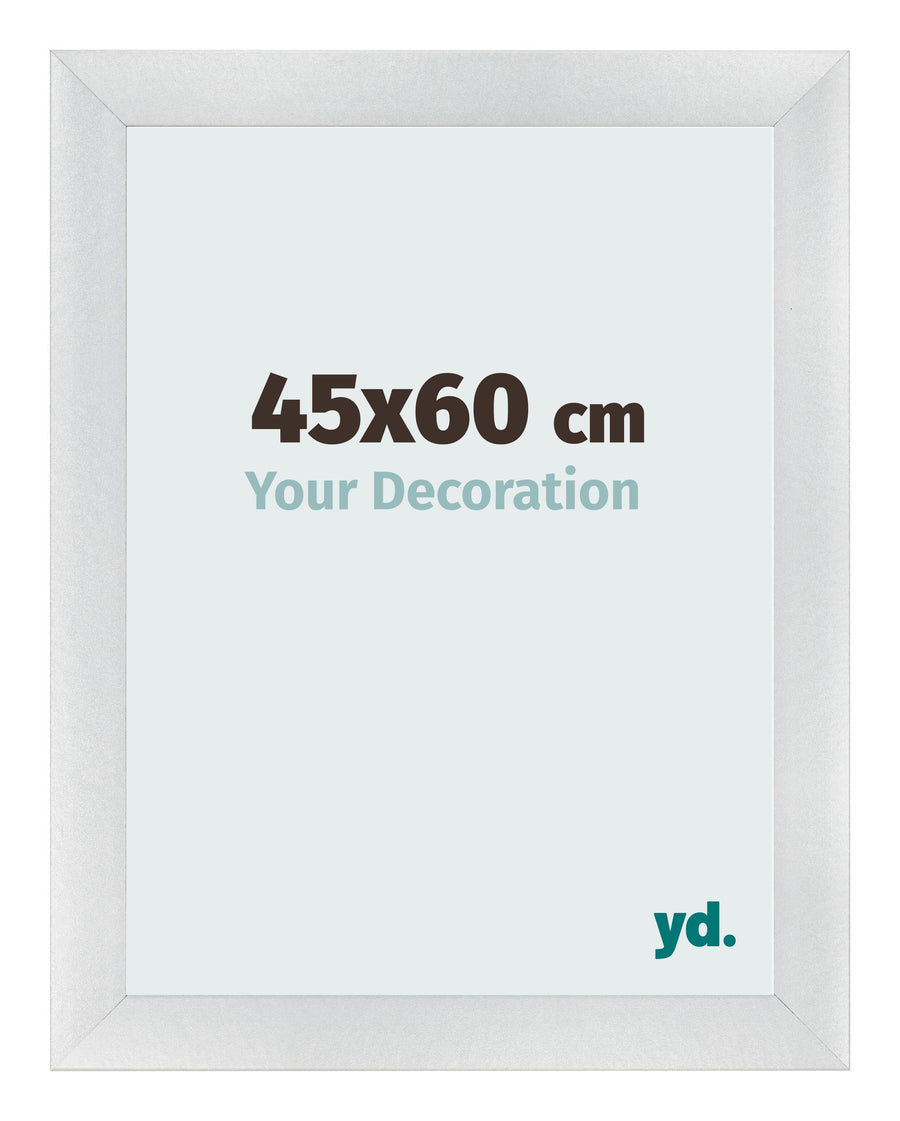 Photo Frame 45x60cm Silver Black Swept MDF Pisa Front Size | Yourdecoration.com