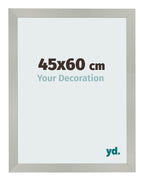 Photo Frame 45x60cm Silver Matte MDF Bologna Front Size | Yourdecoration.com