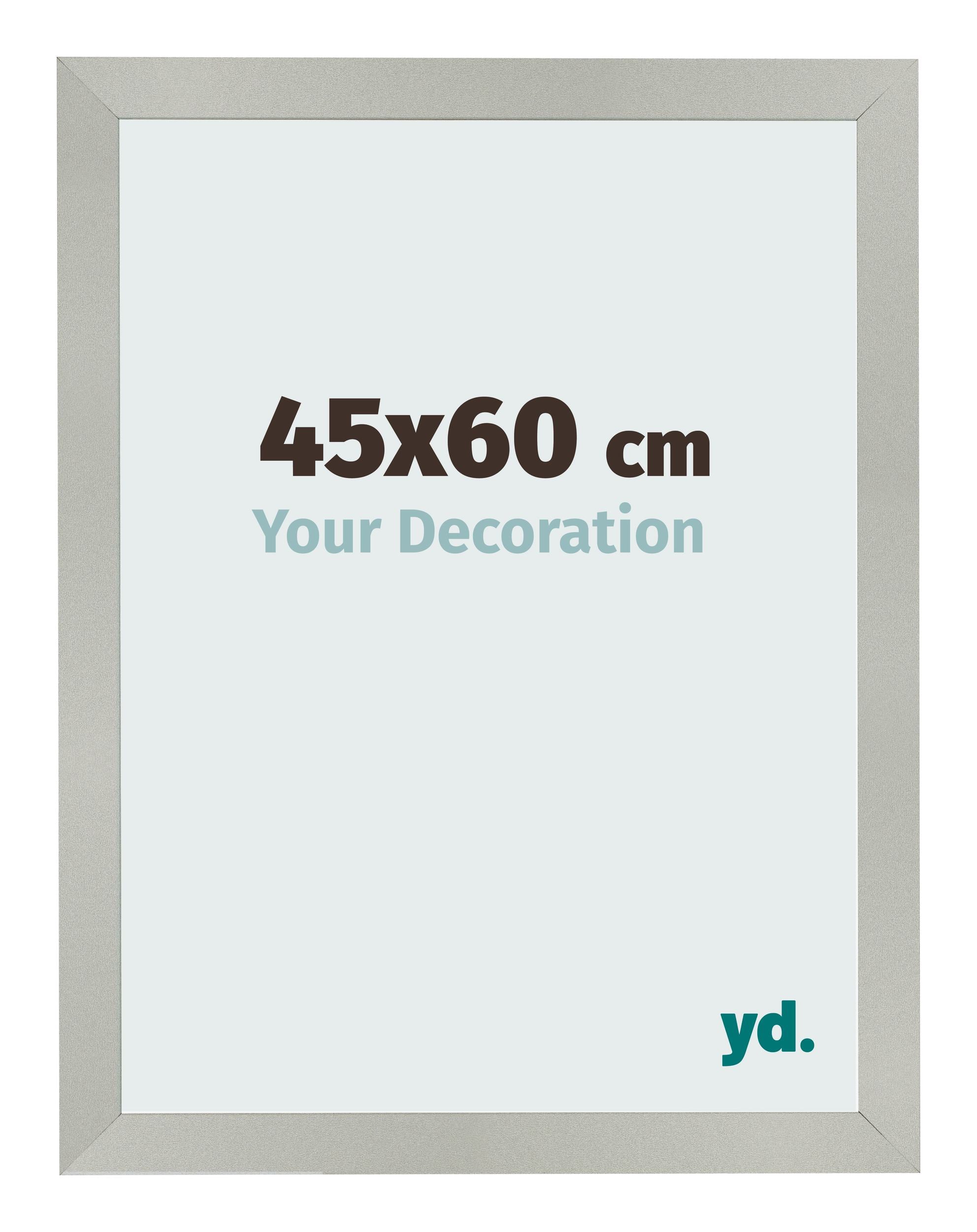 Photo Frame 45x60cm Silver Matte MDF Bologna Front Size | Yourdecoration.com