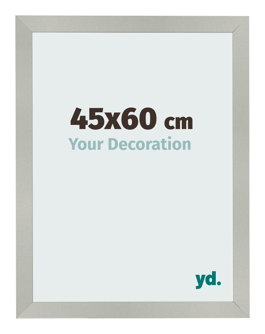 Photo Frame 45x60cm Silver Matte MDF Bologna Front Size | Yourdecoration.com